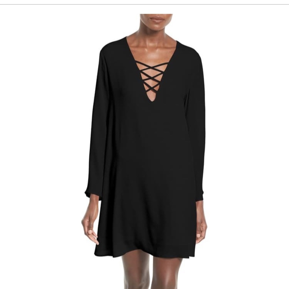 Black flows dress
